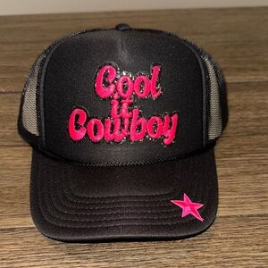 Black Trucker Hat with Patches